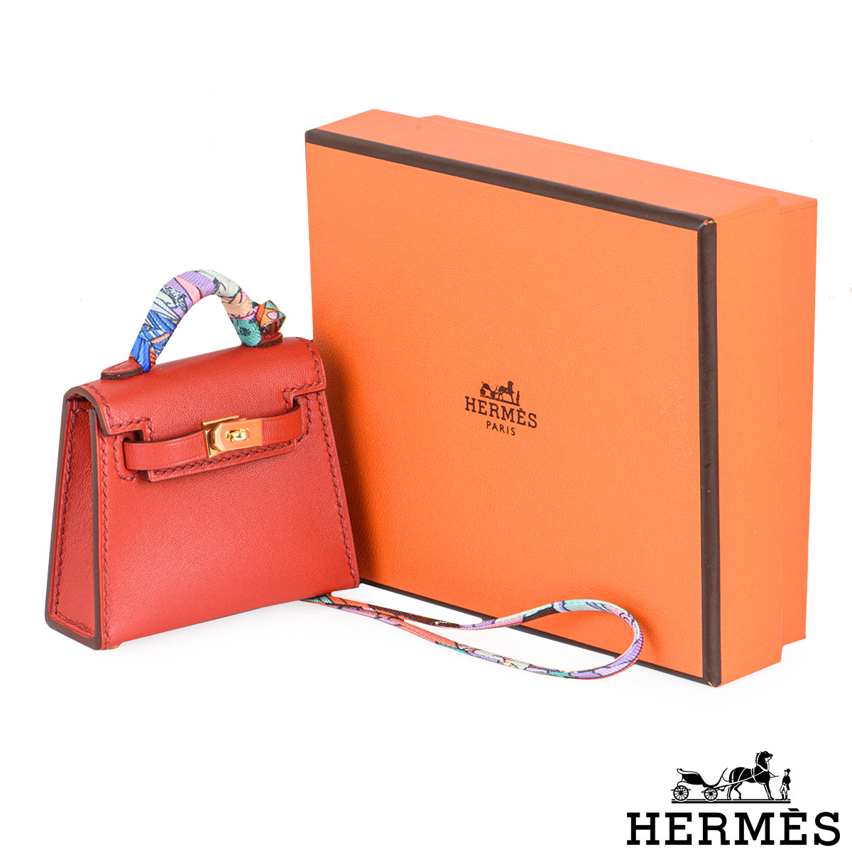 Hermès Sanguine Mini Kelly Twilly Bag Charm